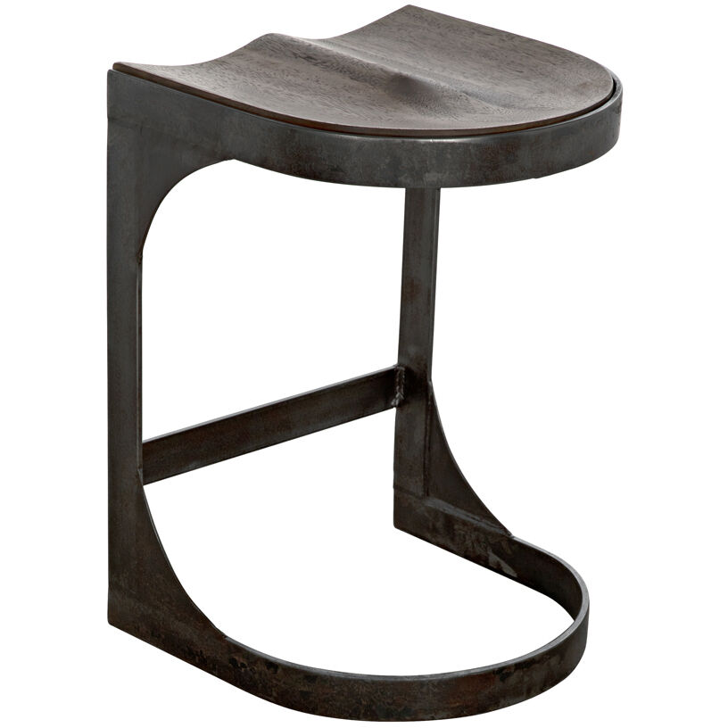 Baxter 24 inch Dark Walnut w/ Matte Black Legs Counter Stool