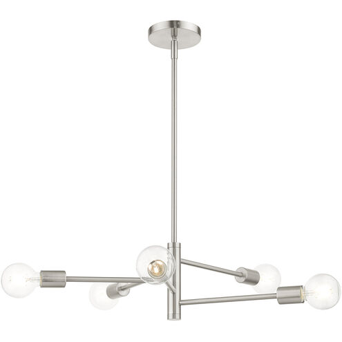Bannister 5 Light 24 inch Brushed Nickel Chandelier Ceiling Light