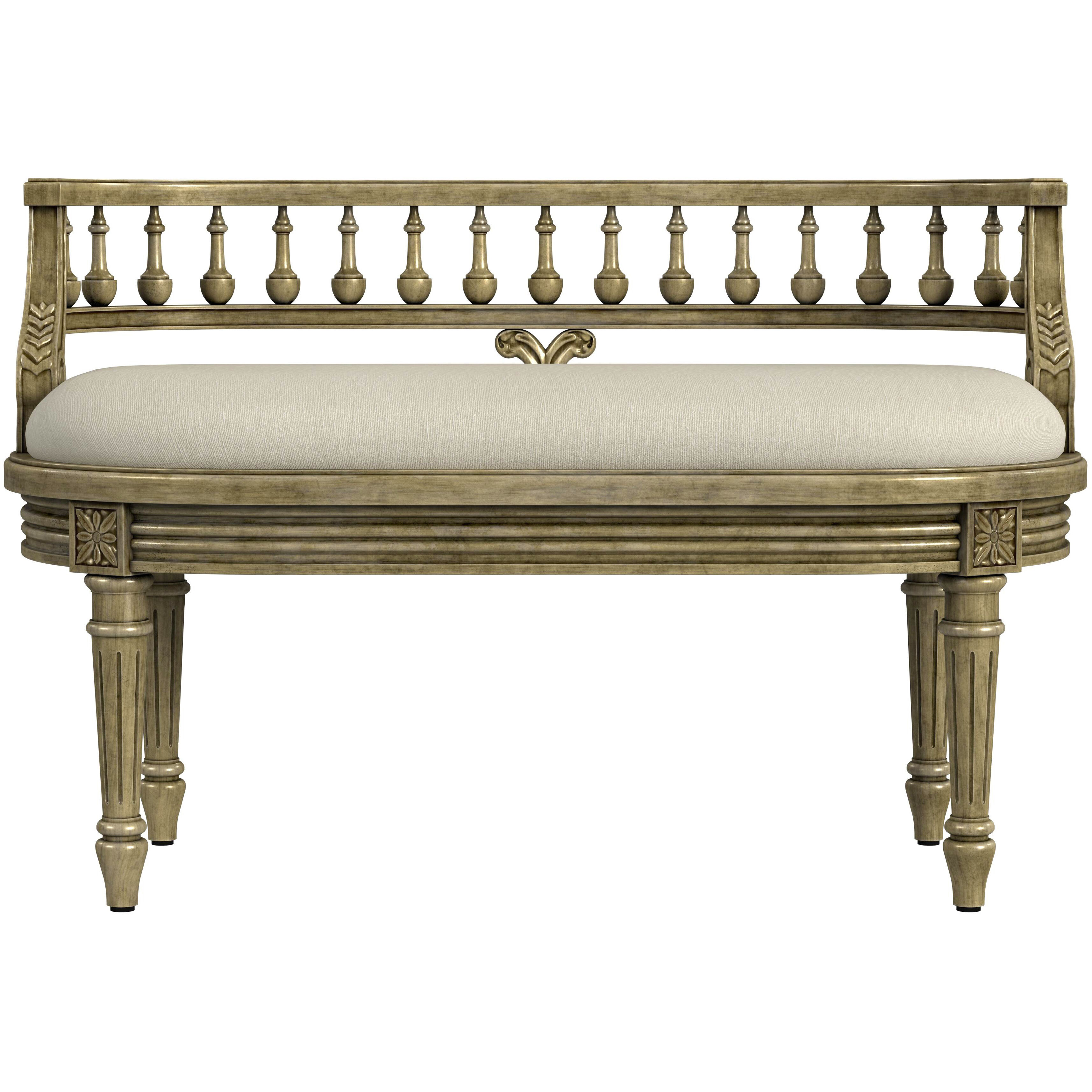 Hathaway 37" Upholstered Bench in Beige