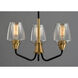 Goblet 3 Light 19 inch Bronze/Antique Brass Mini Chandelier Ceiling Light in Bronze and Antique Brass