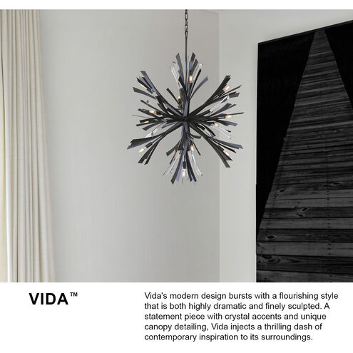 Vida LED 24 inch Glacial Chandelier Ceiling Light, Orb
