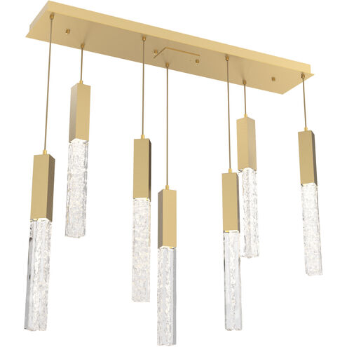 Axis LED 42.4 inch Gilded Brass Linear Pendant Ceiling Light in 3000K LED, Multi-Port