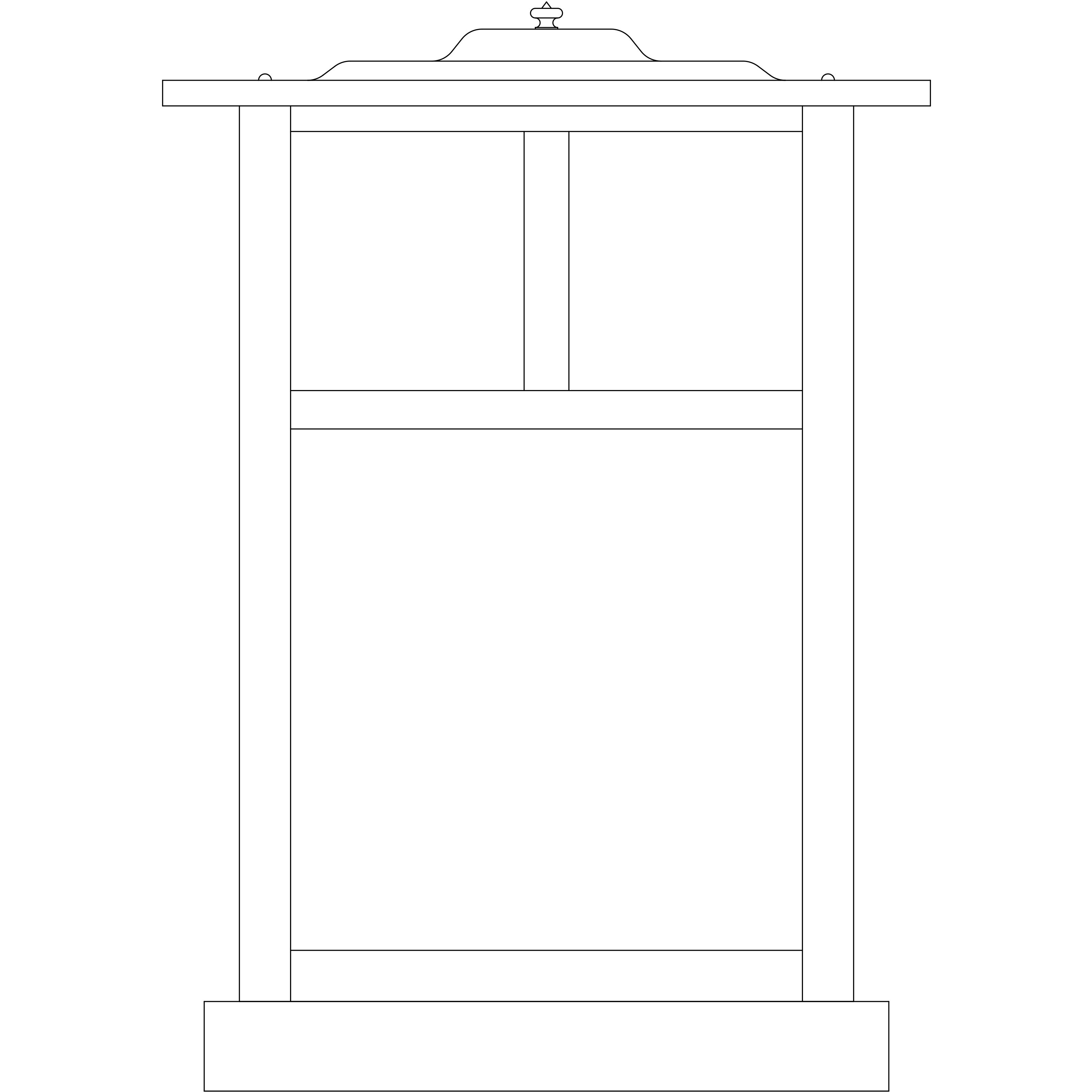 Mission 1 Light 23.25 inch Antique Brass Column Mount in Rain Mist, T-Bar Overlay