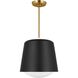 kate spade new york Draper 1 Light 12 inch Midnight Black Pendant Ceiling Light