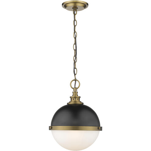 Peyton 2 Light 11.5 inch Matte Black and Factory Bronze Pendant Ceiling Light