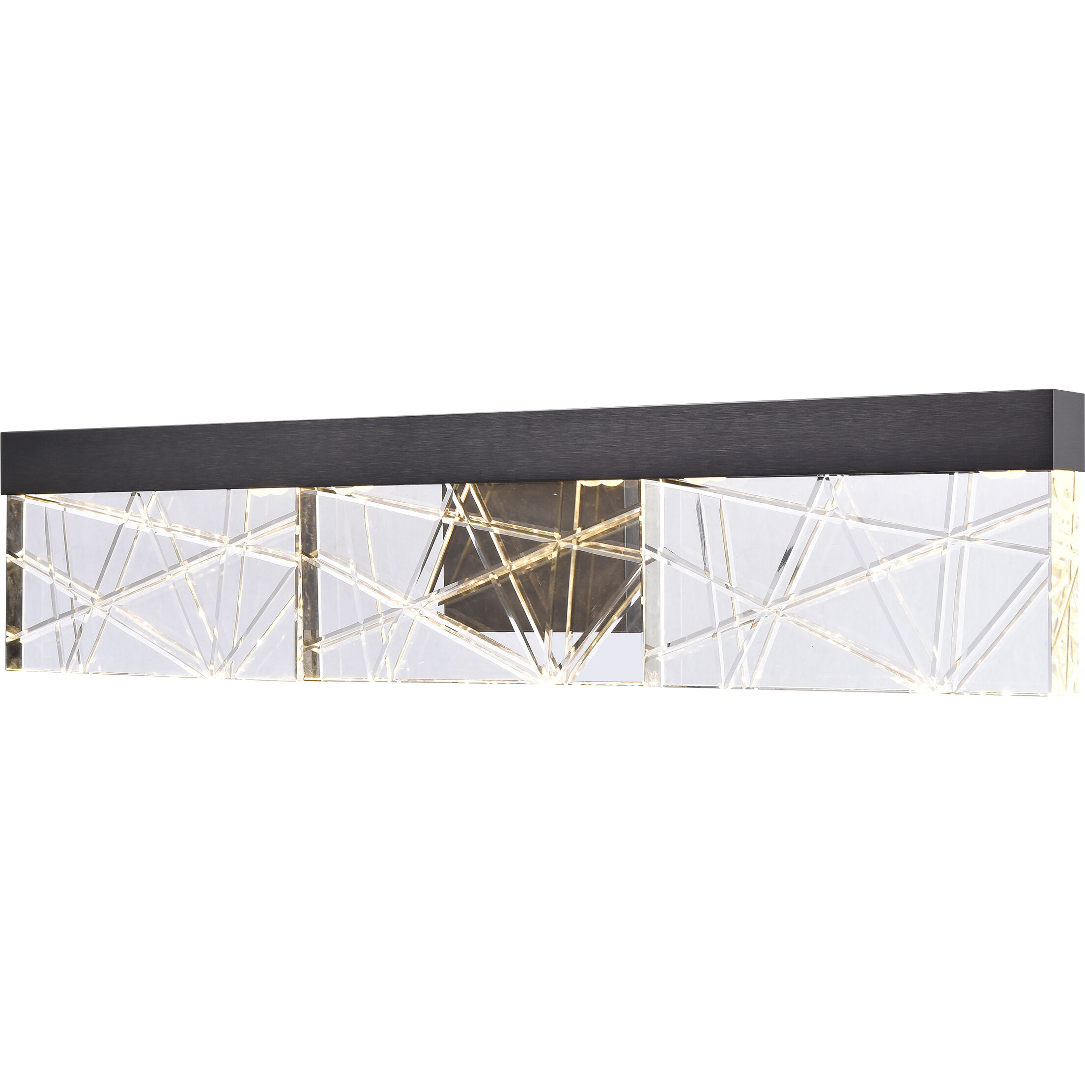 Lucus 1 Light 26 inch Satin Brushed Black Vanity Light Wall Light