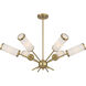 Denison 6 Light 36 inch Warm Brass Chandelier Ceiling Light