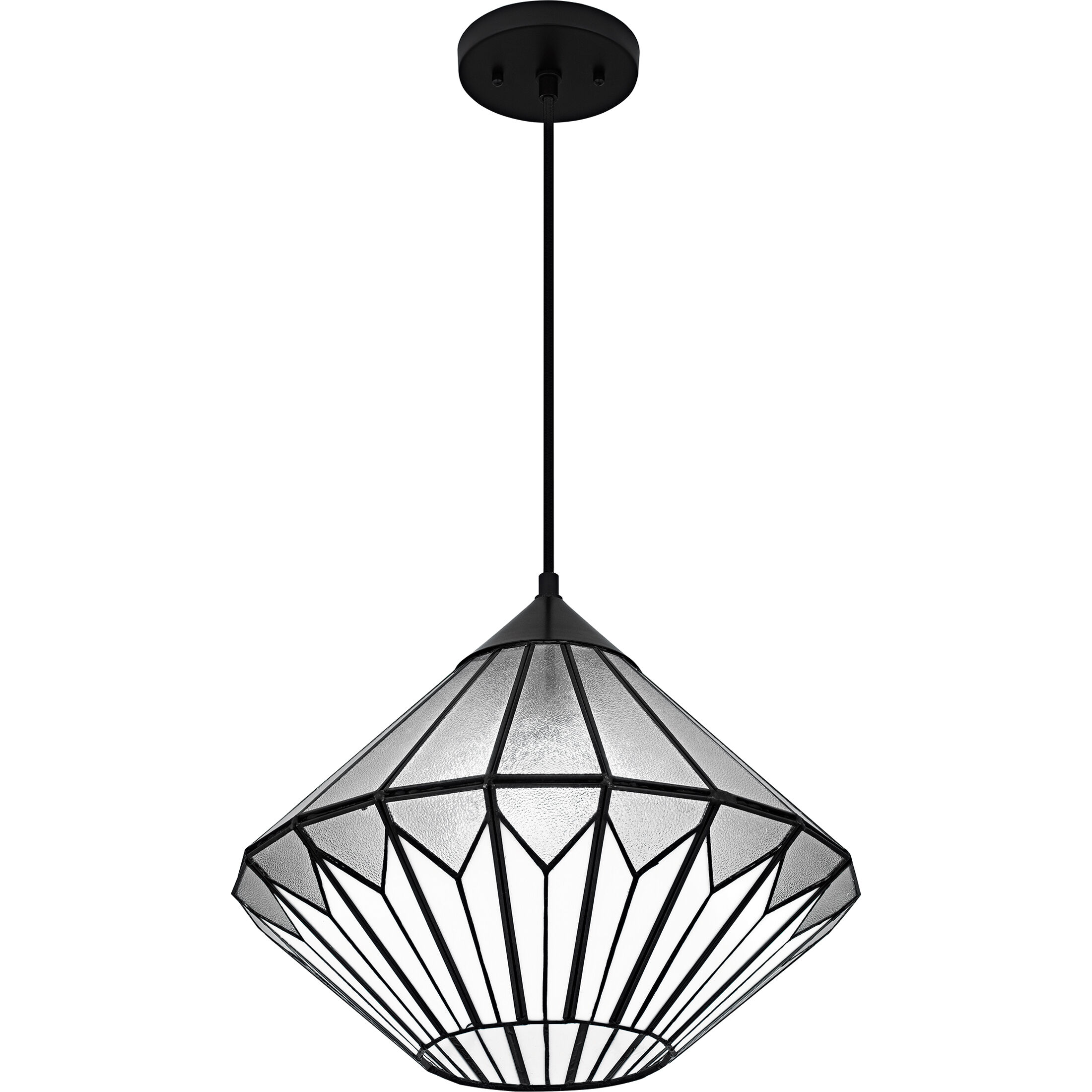 Olivier 1 Light 15 inch Matte Black Pendant Ceiling Light