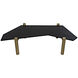 Tabu 70 X 33 inch Ebony Walnut and Antique Brass Coffee Table