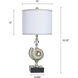 Poly 32.25 inch 100 watt Samobor Silver Table Lamp Portable Light