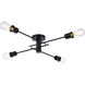 Xavier 4 Light 26 inch Black Flush Mount Ceiling Light