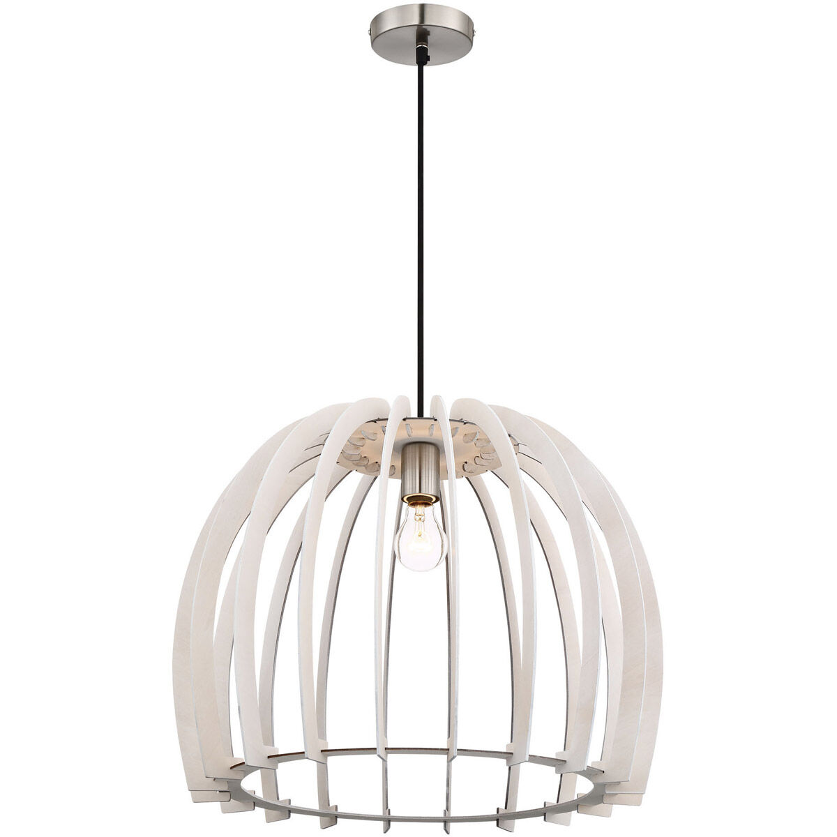 Wood 1 Light 24 inch White Pendant Ceiling Light