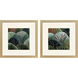 Golden Stitch Green and Blue and Multi Framed Art, Propac
