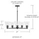 Baker 5 Light 27 inch Matte Black Chandelier Ceiling Light