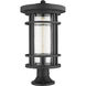 Jordan 1 Light 22.25 inch Black Outdoor Pier Mounted Fixture