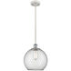 Ballston Large Farmhouse Chicken Wire LED 10 inch White and Polished Chrome Mini Pendant Ceiling Light, Ballston