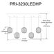 Peri LED 32 inch Matte Black Horizontal Pendant Ceiling Light