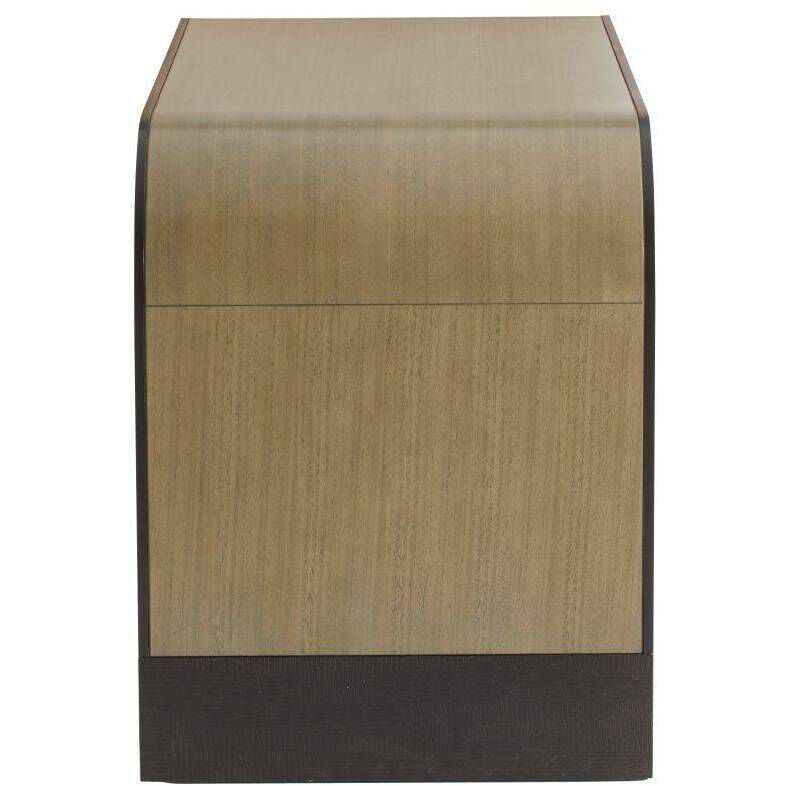 Gaston 56 inch Chamois Gray and Ebony with Bronze and Antique Brass Desk