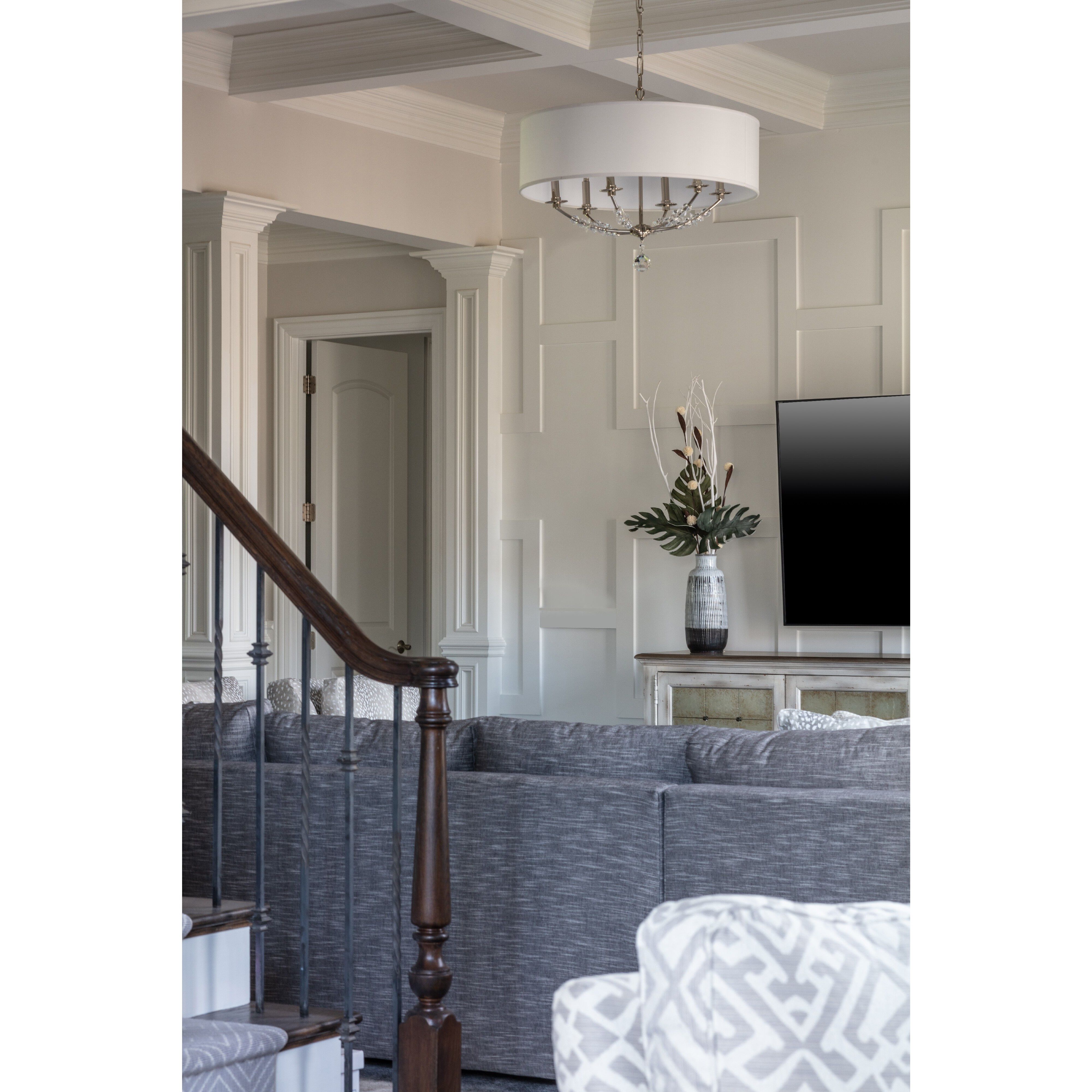 Mirage 6 Light 30 inch Polished Nickel Chandelier Ceiling Light