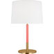 kate spade new york Monroe 27.13 inch 9.00 watt Burnished Brass with Coral Table Lamp Portable Light in Burnished Brass / Coral