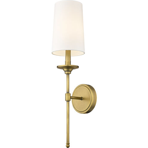 Emily 1 Light 6 inch Rubbed Brass Wall Sconce Wall Light