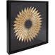 Inca Star of Gold Black/Gold Framed Art