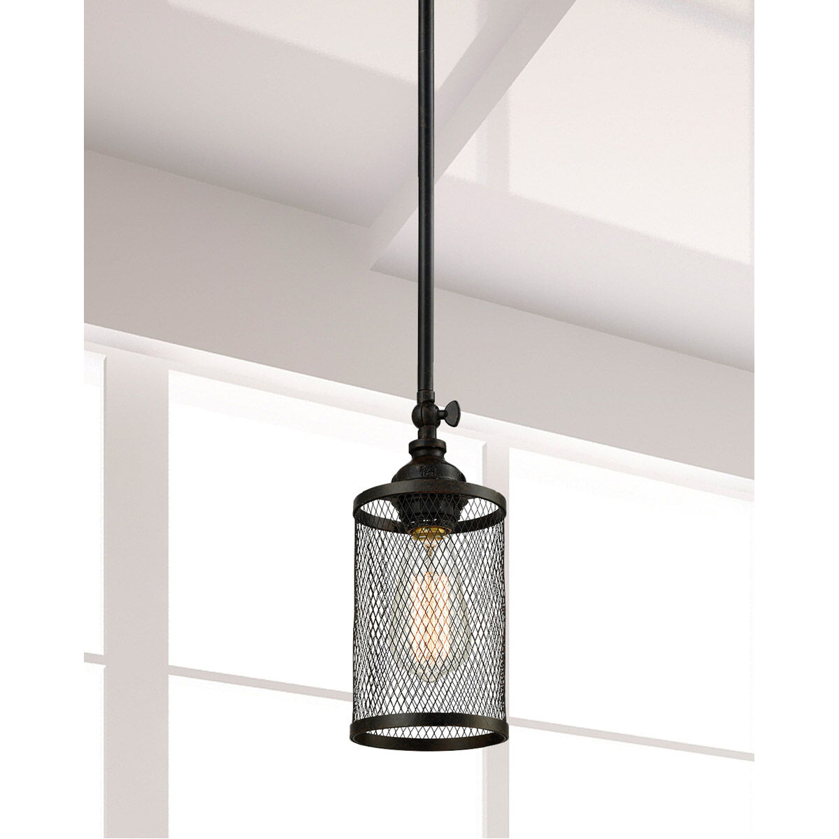 Springdale LED 5 inch Antique Bronze Mini Pendant Ceiling Light
