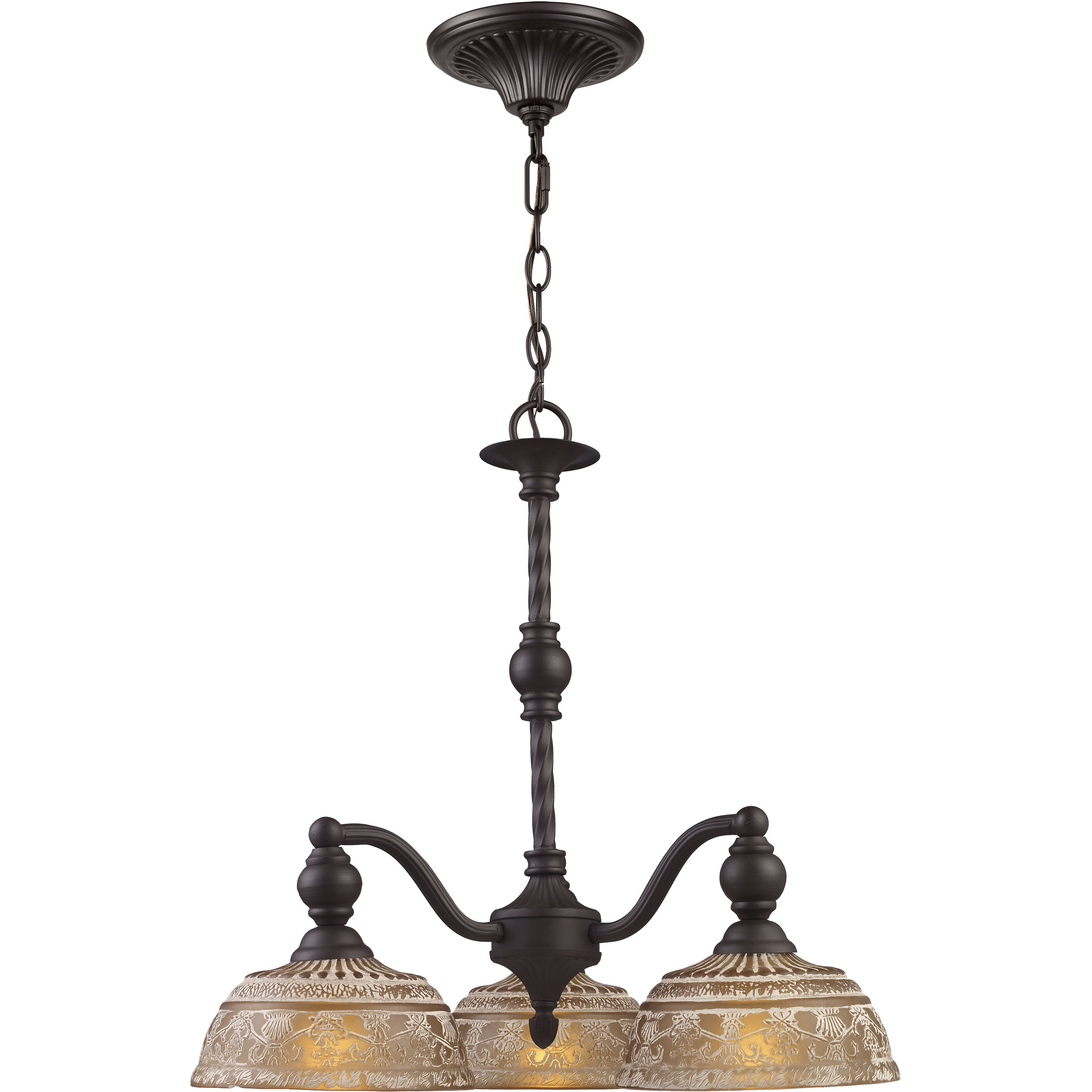 Norwich 3 Light 21 inch Oil Rubbed Bronze Chandelier Ceiling Light
