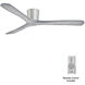 Avtur 60 inch Brushed Steel with Smoked Weather Grey Blades Flush Mount Ceiling Fan