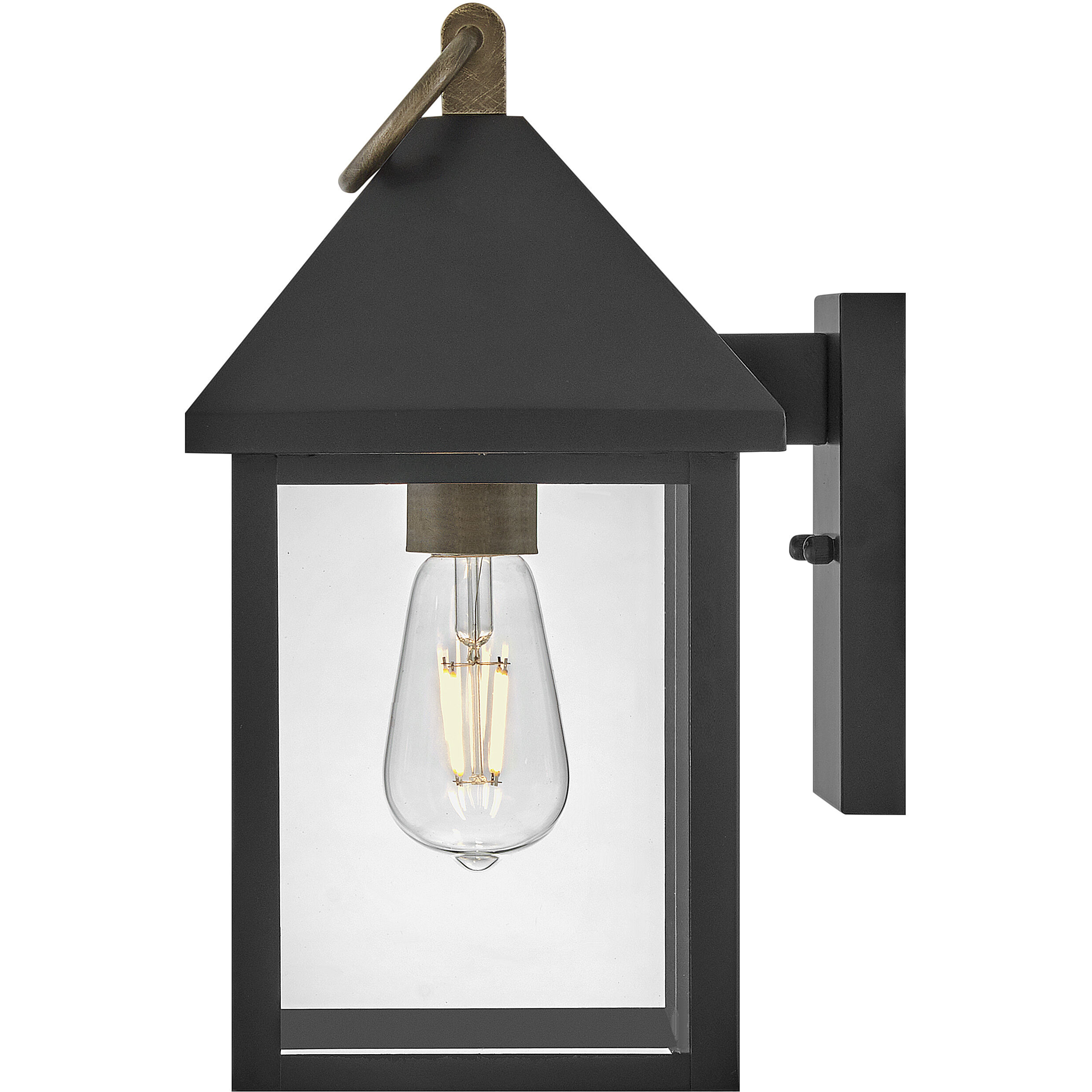 Rhett LED 13 inch Black Outdoor Wall Mount