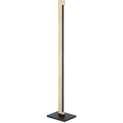 Camacho 50 inch 22.00 watt Black and Natural Floor Lamp Portable Light