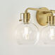 Sean Lavin Clara 3 Light 24 inch Burnished Brass Vanity Light Wall Light