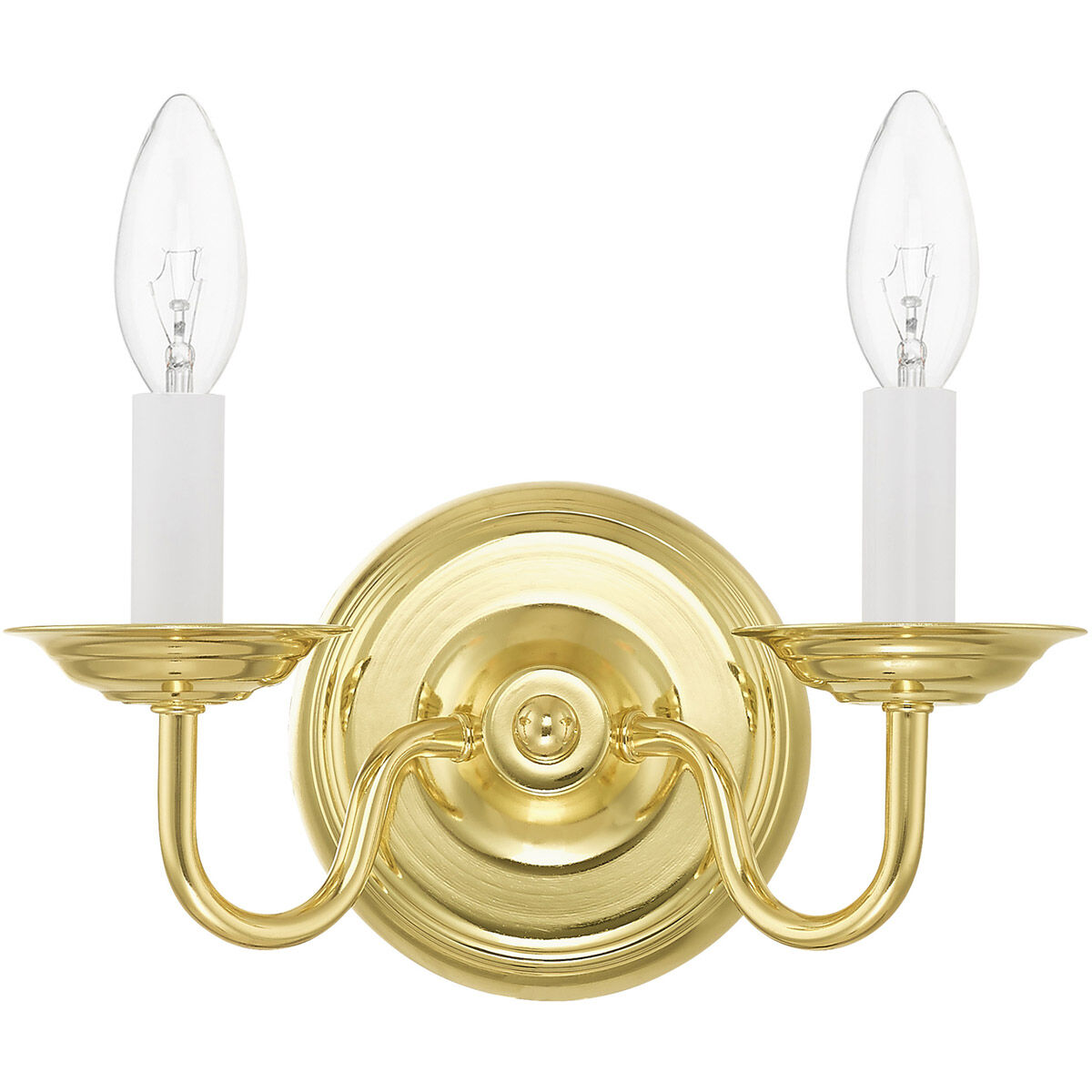 Williamsburgh 2 Light 10 inch Polished Brass Wall Sconce Wall Light