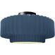 Radiance Collection - Pleated Tier LED 16.5 inch Midnight Sky and Matte White and Matte Black Semi-Flush Ceiling Light in Dedicated LED, Midnight Sky/Matte White, 16.5W x 8H, Form+Finish+Function