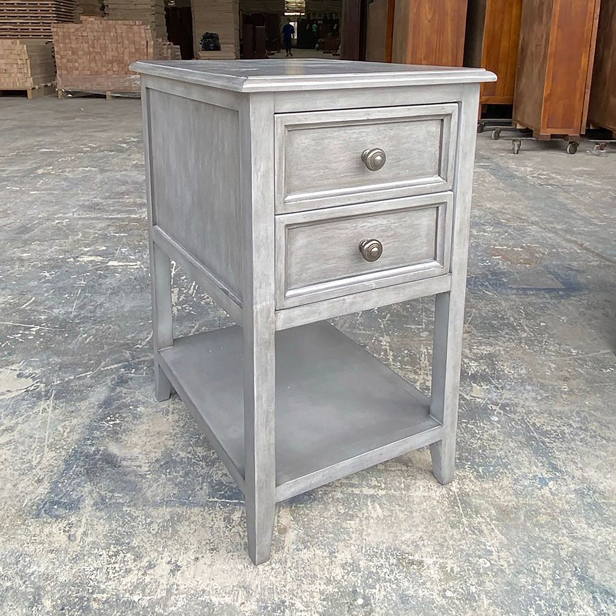 Egg Shell 25 X 15 inch Egg Shell Painted Side Table