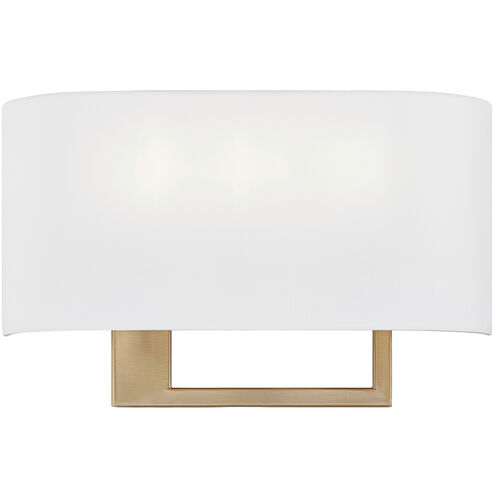 Textile Collection Wall Sconce Wall Light in Brushed Brass, Callie Family