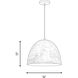 Industrial 1 Light 16 inch Concrete with Matte Black Pendant Ceiling Light