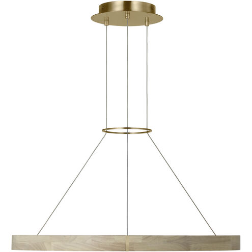 Sean Lavin Ashok LED 31 inch Hand Rubbed Antique Brass Chandelier Ceiling Light