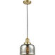 Franklin Restoration Bell 1 Light 8 inch Satin Gold Mini Pendant Ceiling Light in Incandescent, Silver Plated Mercury, Franklin Restoration