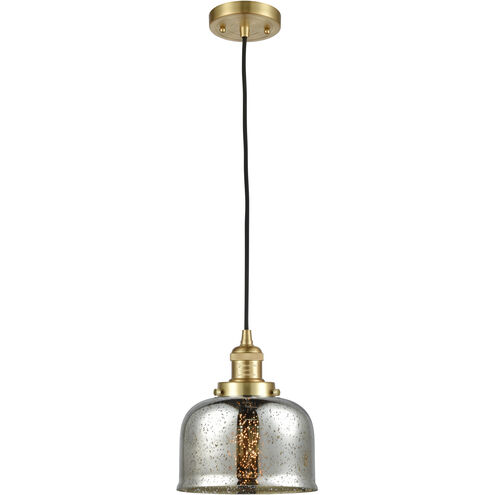 Franklin Restoration Bell 1 Light 8 inch Satin Gold Mini Pendant Ceiling Light in Incandescent, Silver Plated Mercury, Franklin Restoration