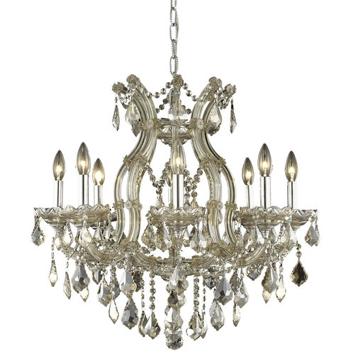 Maria Theresa 9 Light 26 inch Golden Teak Dining Chandelier Ceiling Light in Royal Cut