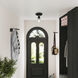 Lansdale 1 Light 5 inch Black with Brushed Nickel Accents Single Flush Mount Ceiling Light, Single