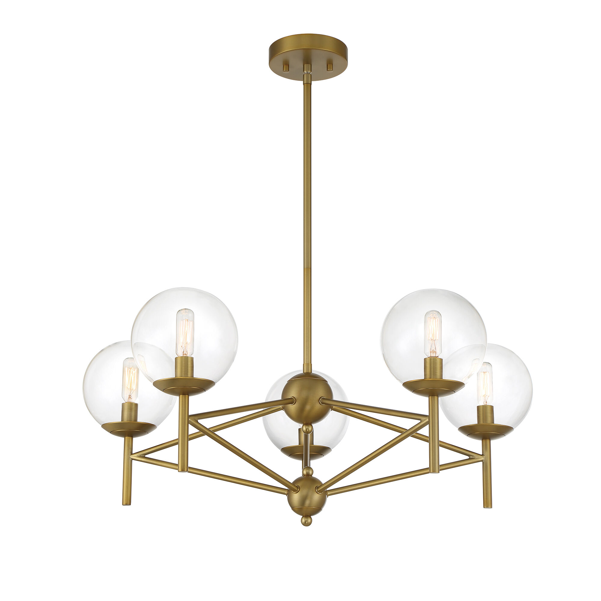 Auresa 5 Light 29 inch Soft Brass Pendant Ceiling Light
