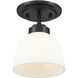 Ashton 1 Light 6 inch Matte Black Flush Mount Ceiling Light in 2