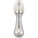 Downtown Urban Owego Armed Sconce Wall Light in Satin Nickel, Light Smoke Glass