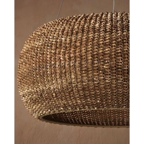 Boucle 6 Light 36 inch Natural/Beige Chandelier Ceiling Light