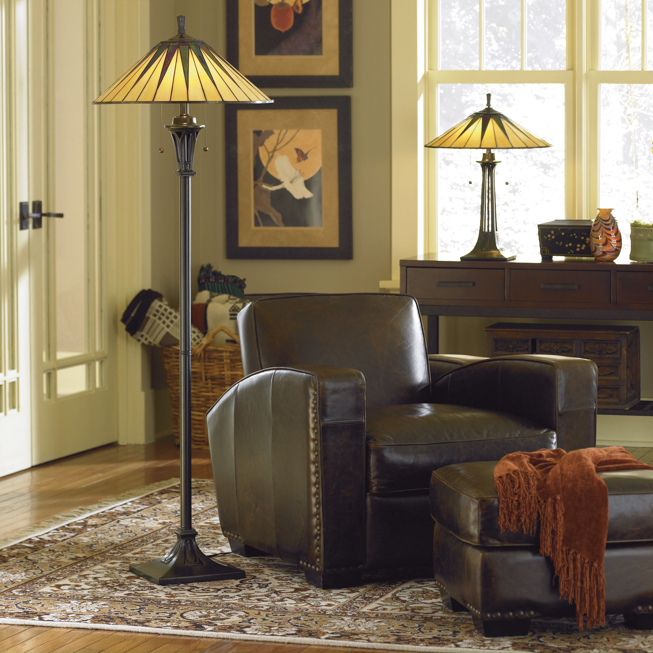 Vintage bronze floor lamp online