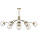 Silvarious 12 Light 26.75 inch Champagne Bronze Chandelier/Semi Flush Ceiling Light