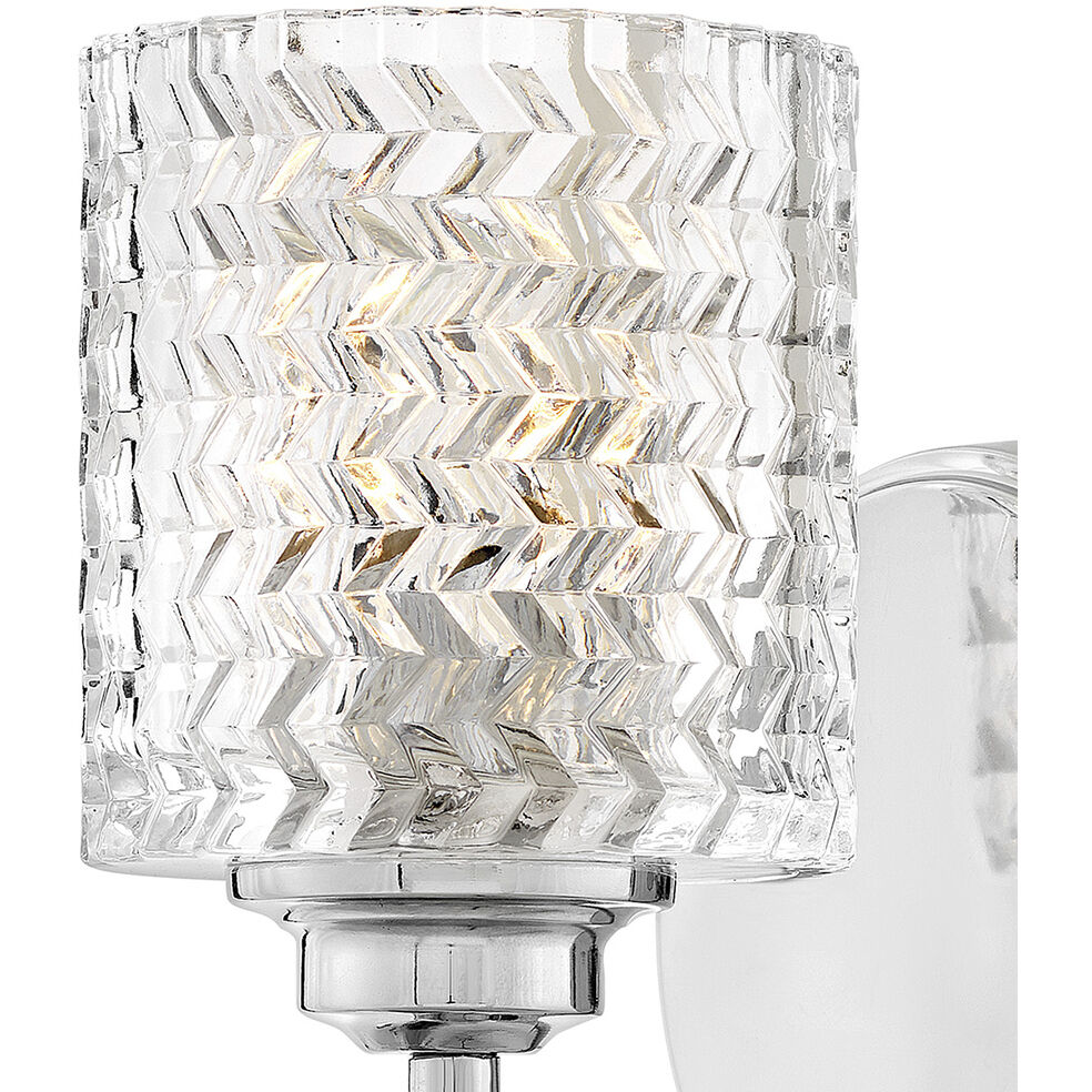 Elle 1 Light 6.5 inch Chrome Vanity Light Wall Light