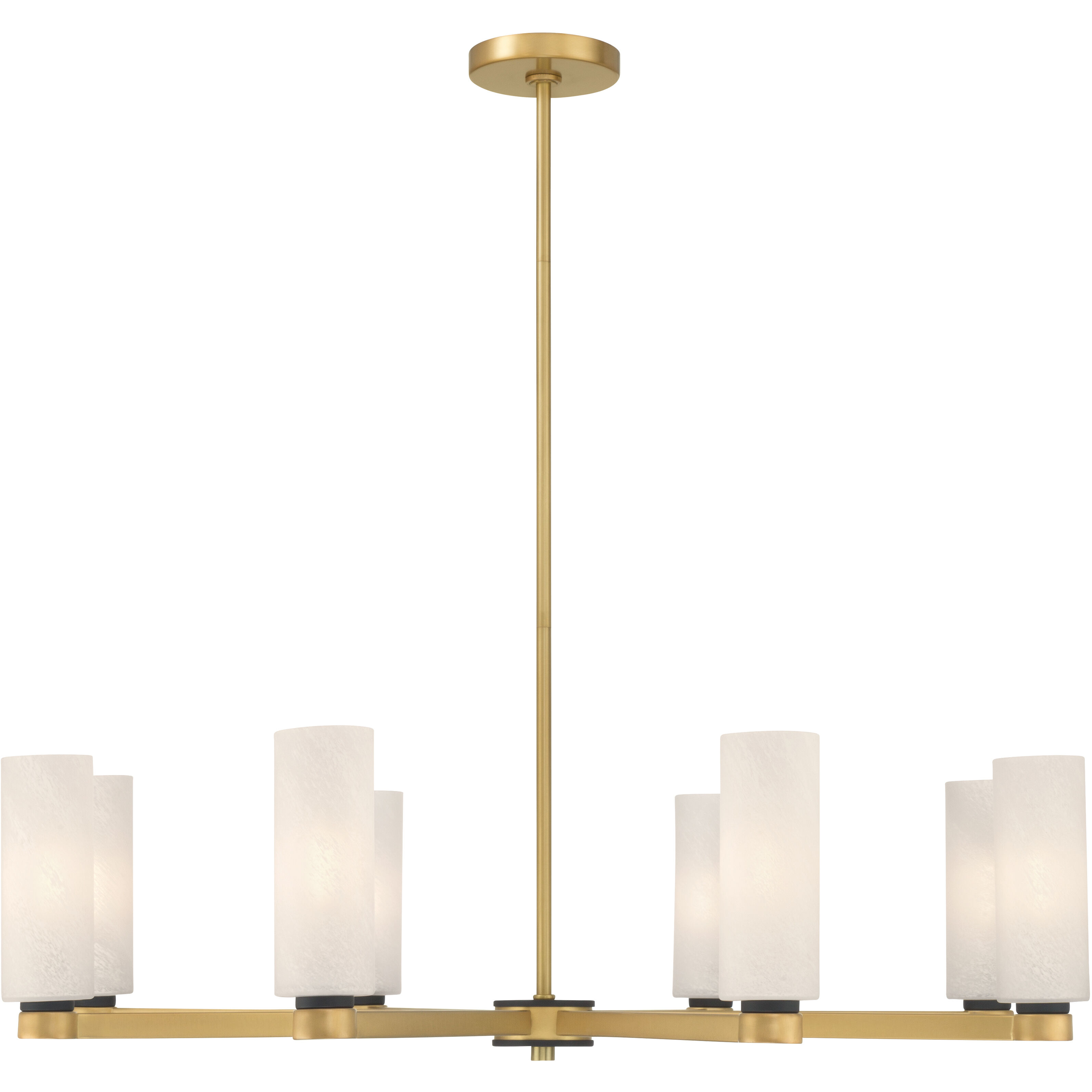 Wexmere 8 Light 35 inch Legacy Brass and Dark Matte Black Chandelier Ceiling Light